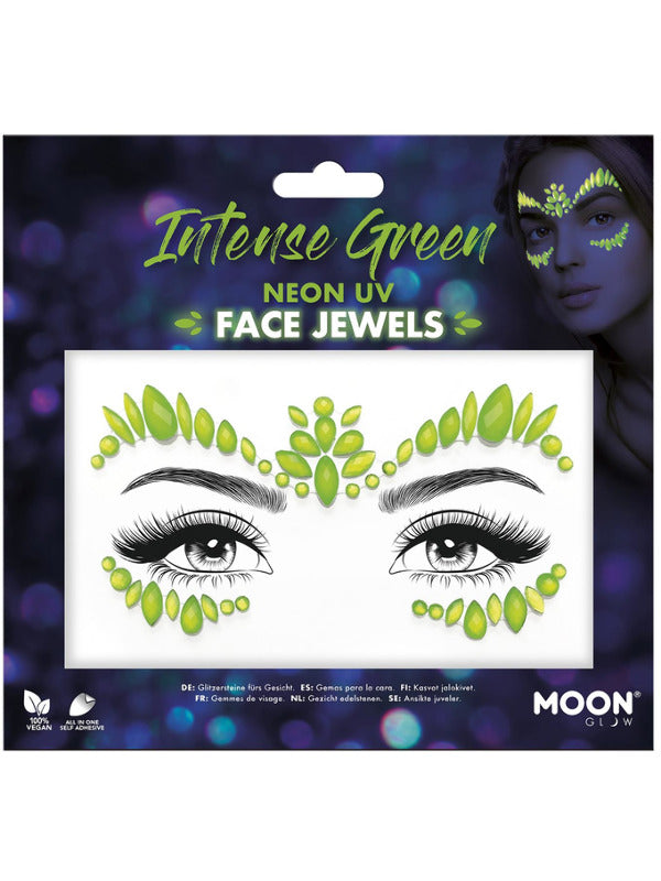 Moon Glow Face Jewels, Intense Green - 2