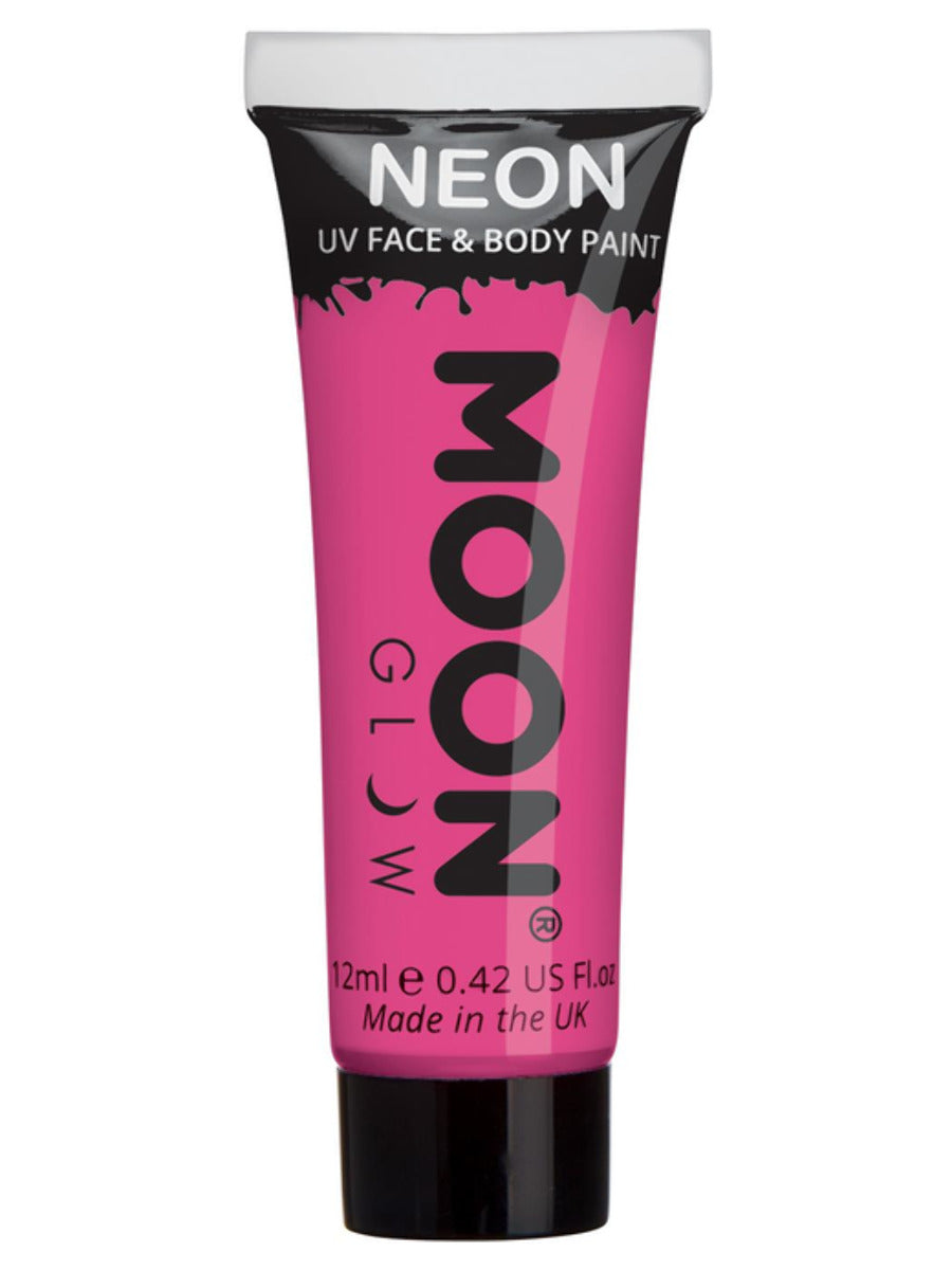 Moon Glow Intense Neon UV Face Paint, Intense Pink - 1