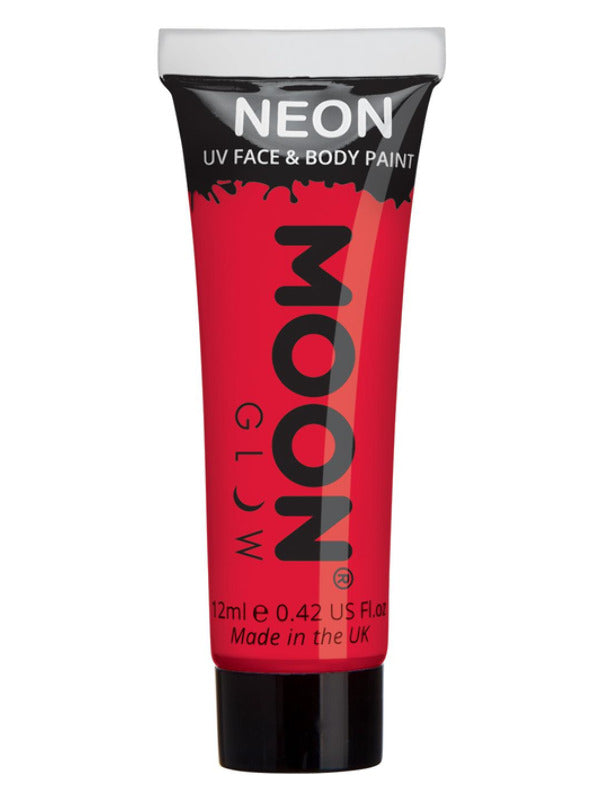 Moon Glow Intense Neon UV Face Paint, Intense Red - 2