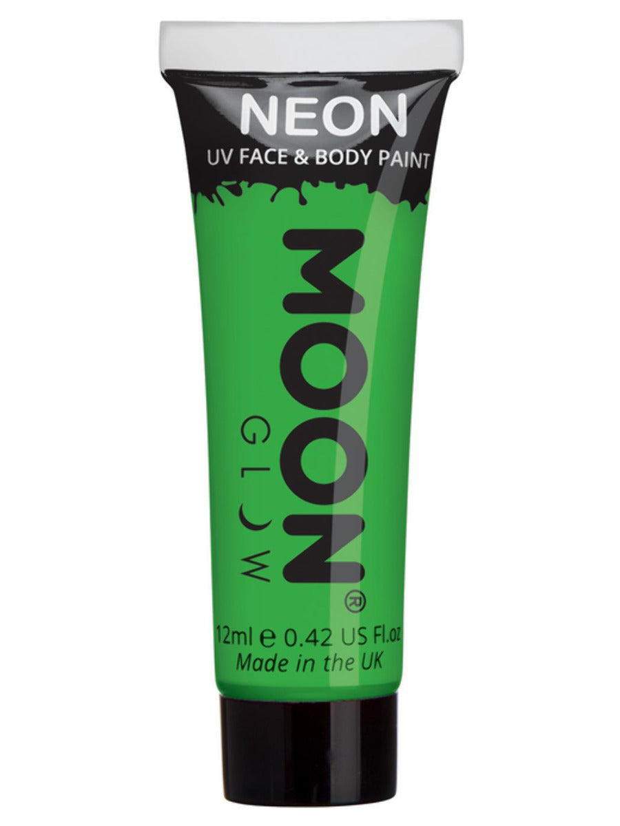 Moon Glow Intense Neon UV Face Paint, Intense Gree - 1