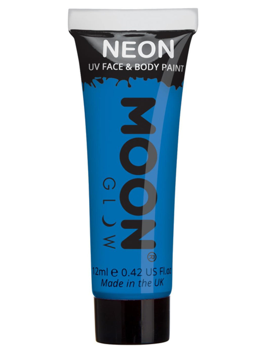 Moon Glow Intense Neon UV Face Paint, Intense Blue - 1
