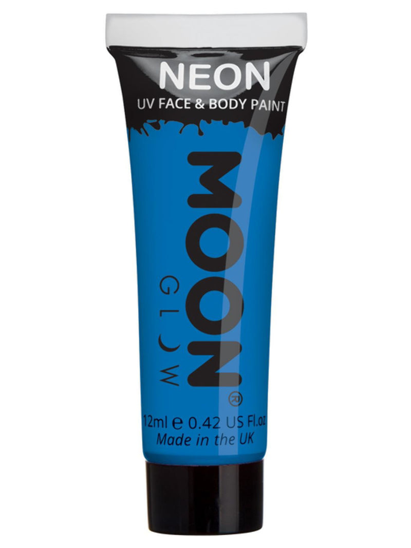 Moon Glow Intense Neon UV Face Paint, Intense Blue - 1