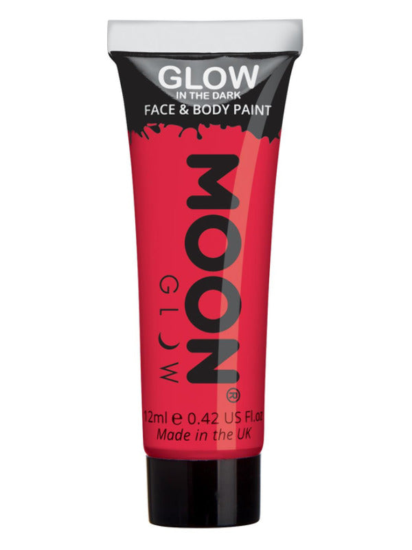 Moon Glow - Glow in the Dark Face Paint, Red - 2