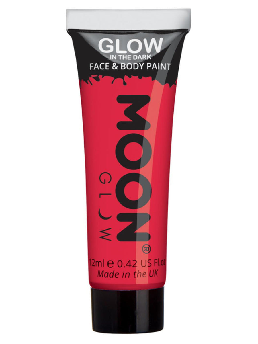 Moon Glow - Glow in the Dark Face Paint, Red - 1