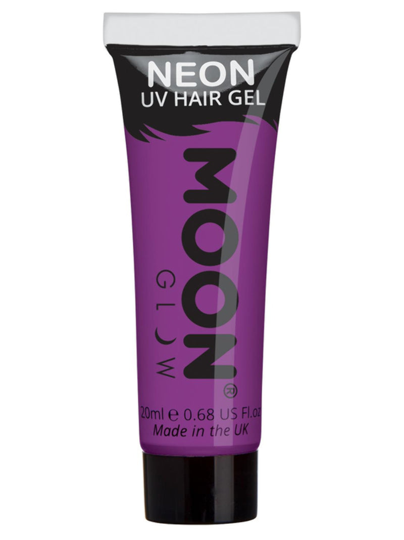 Moon Glow Intense Neon UV Hair Gel, Intense Purple - 1