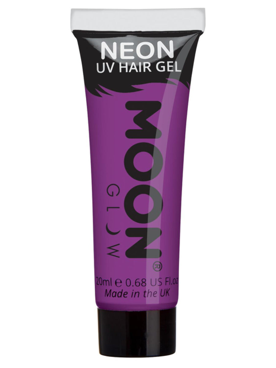 Moon Glow Intense Neon UV Hair Gel, Intense Purple - 1