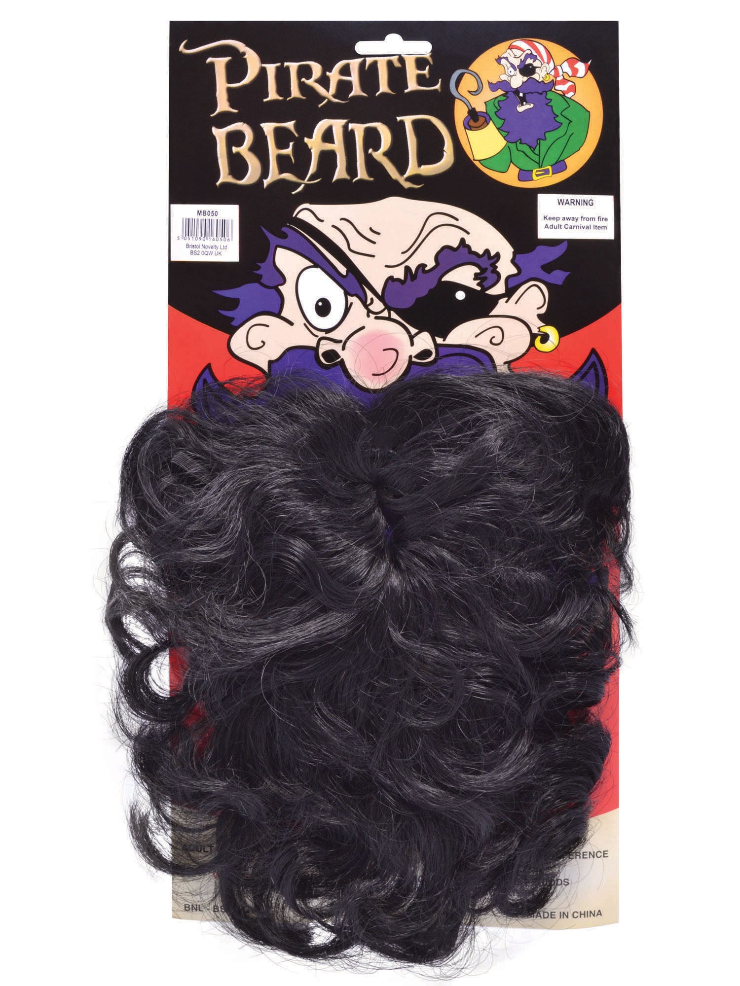 Pirate Beard. Wavy Black