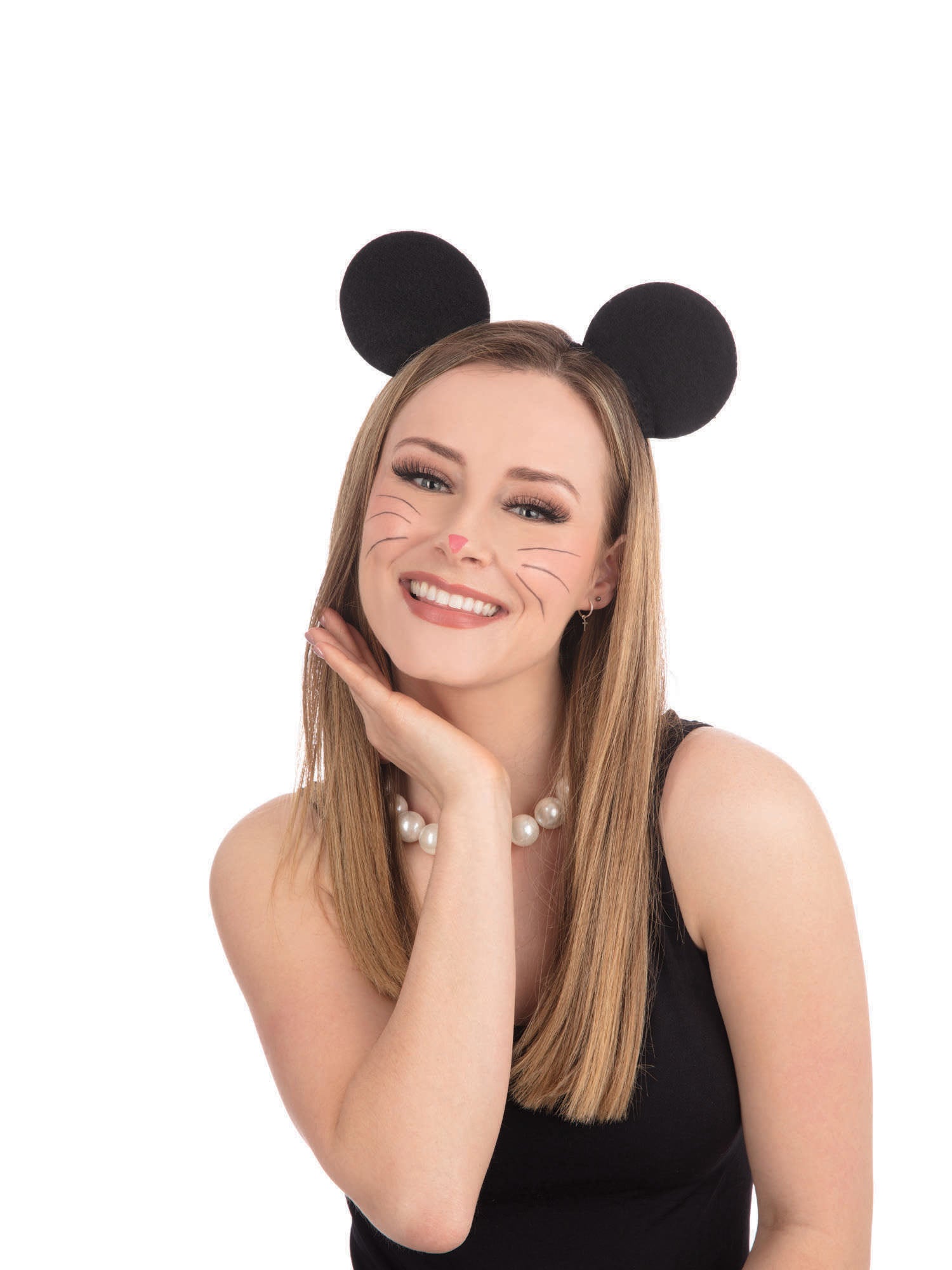 Ears Mouse Black Felt /H'Band