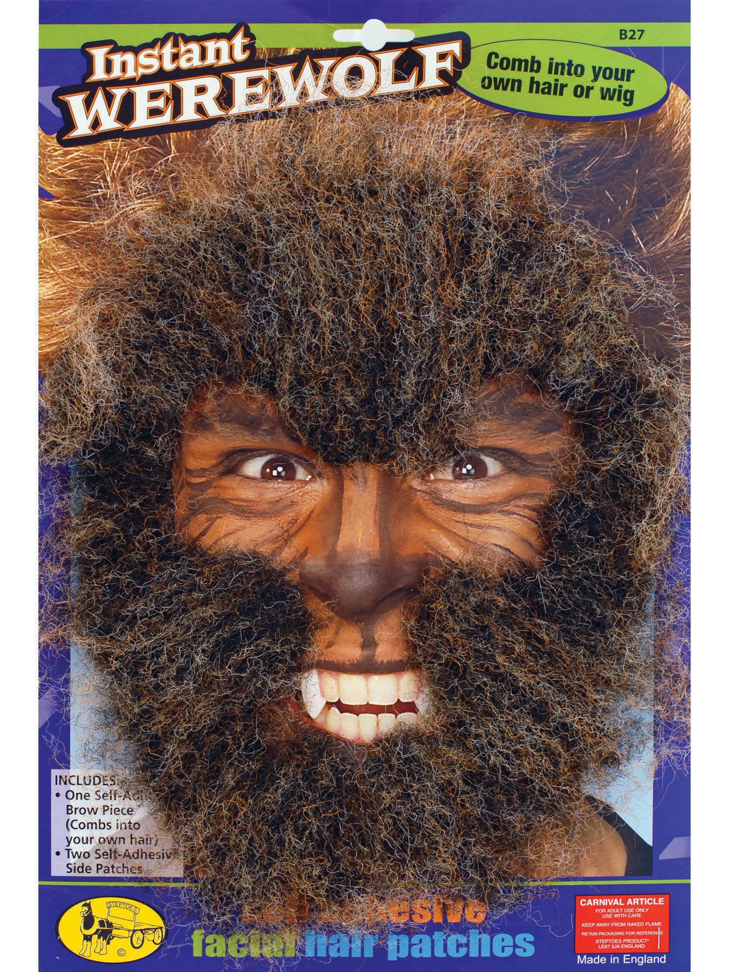 Instant Werewolf Face Hair Kit