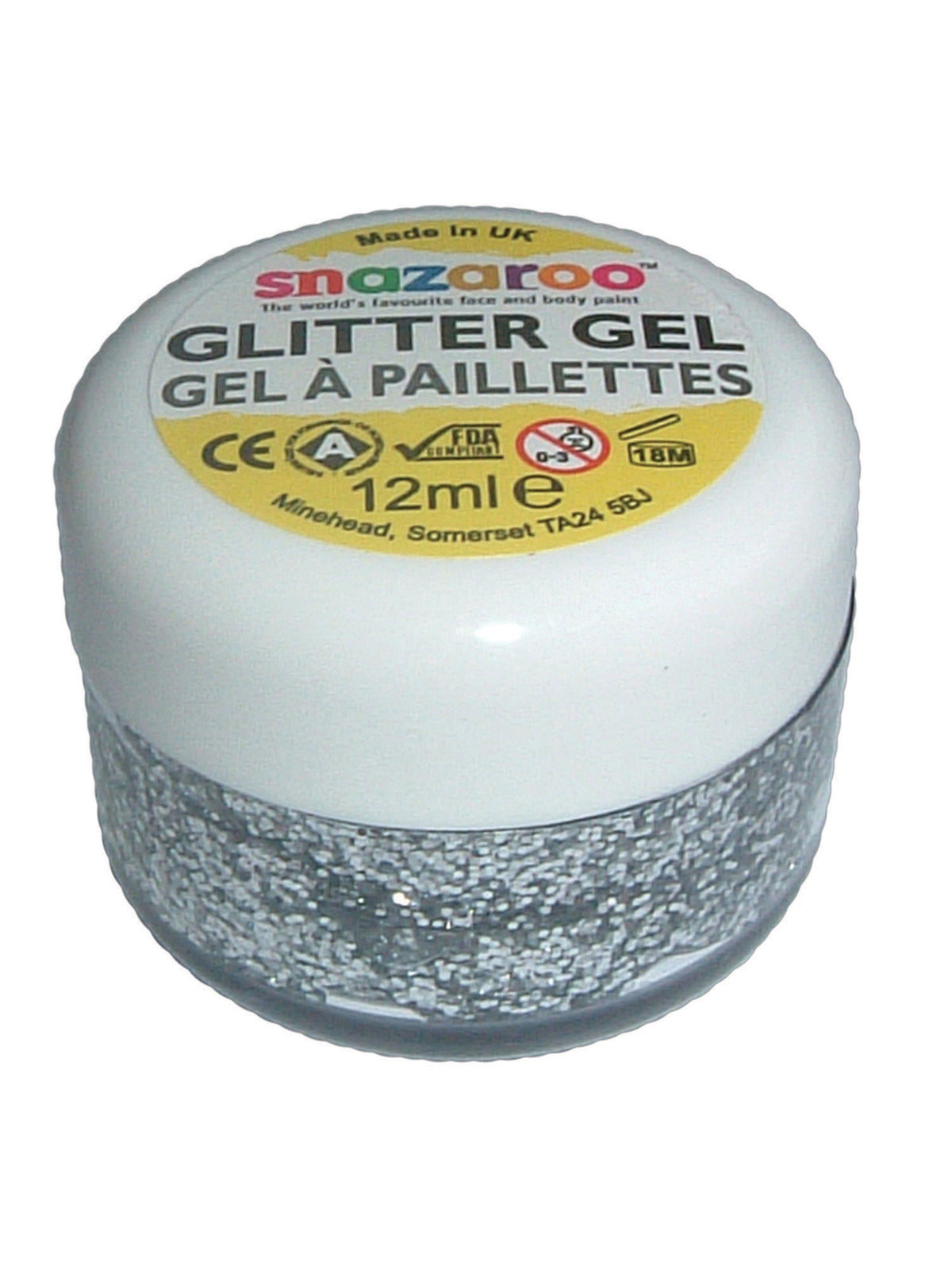 Glitter Gel 12ml, Silver 2