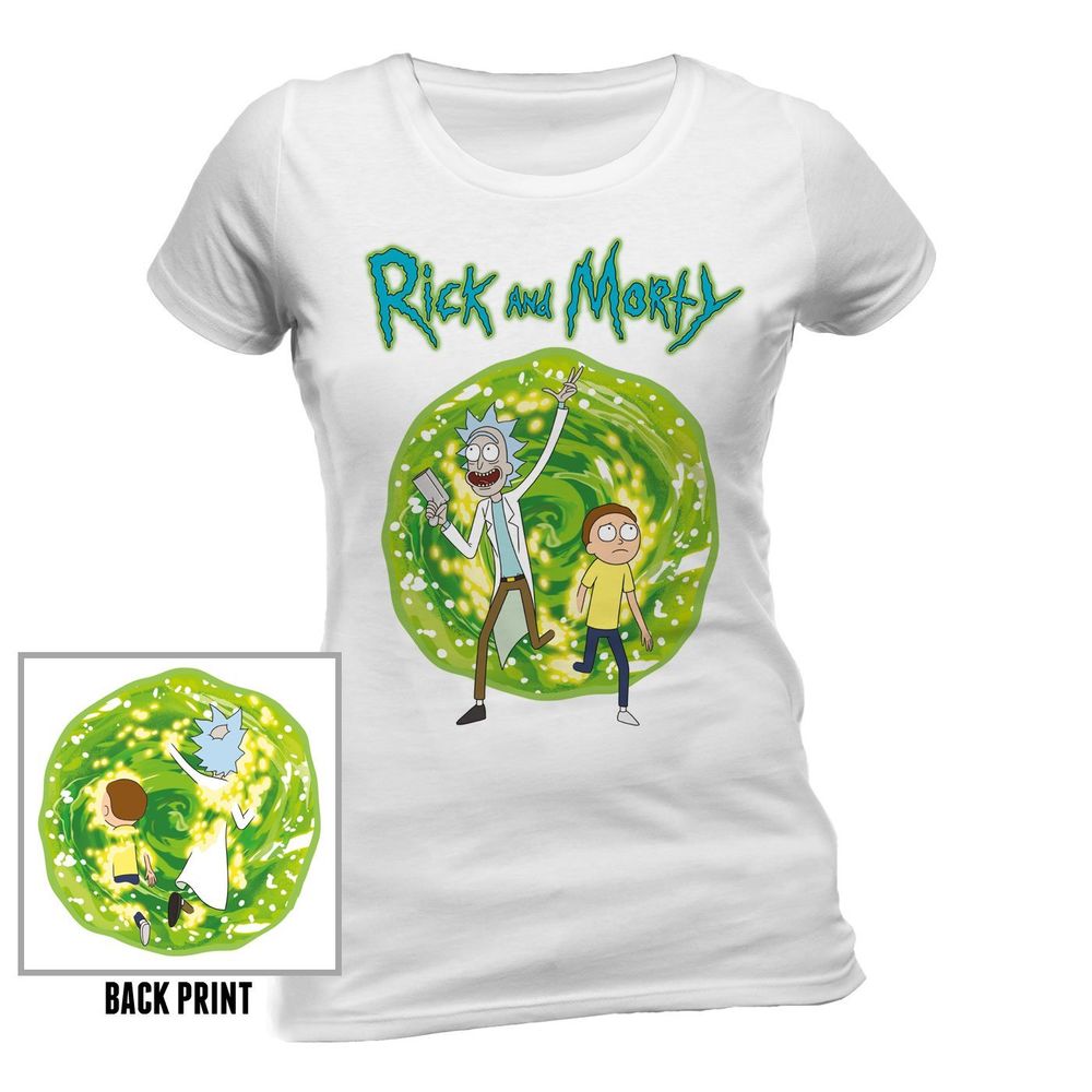 Rick And Morty Portal Fittedt-Shirt