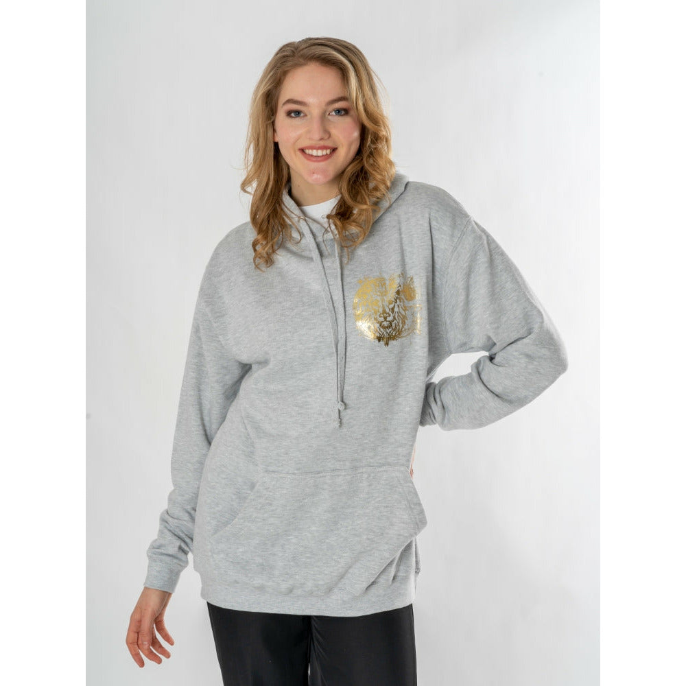 Harry Potter Unisex Grey Marl Gryffindor Zodiac Hoodie