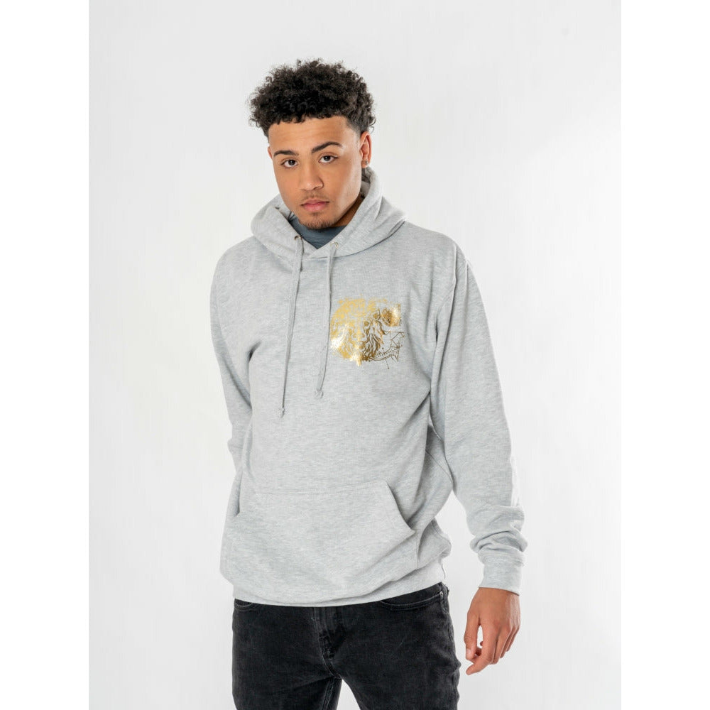 Harry Potter Unisex Grey Marl Gryffindor Zodiac Hoodie