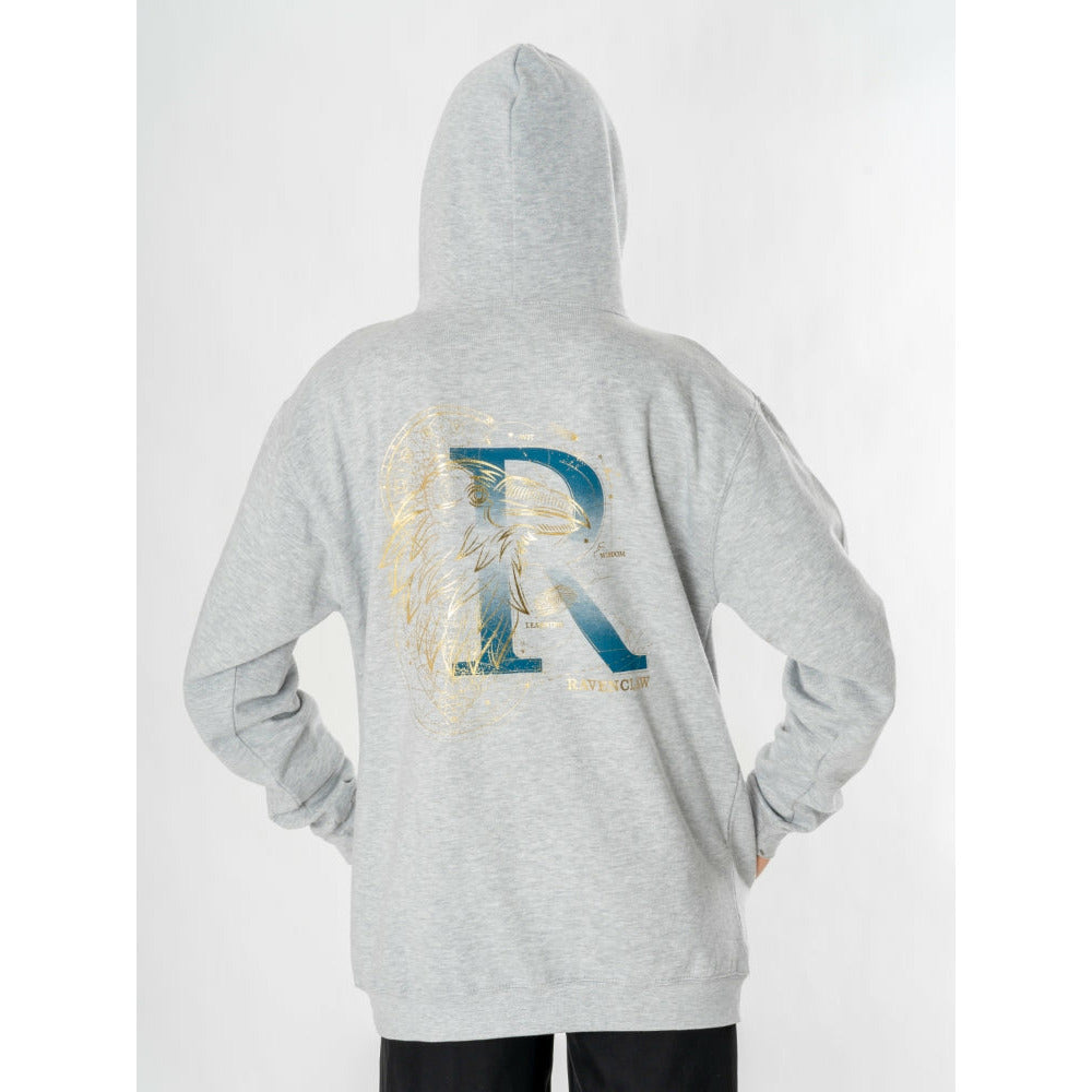 Harry Potter Unisex Grey Marl Ravenclaw Zodiac Hoodie