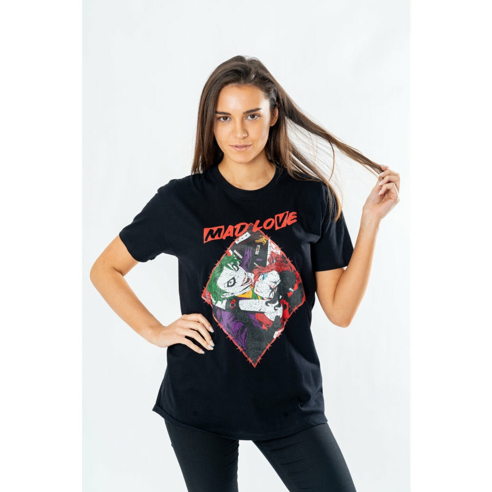 Harley Quinn Adult Black Mad Love T-Shirt