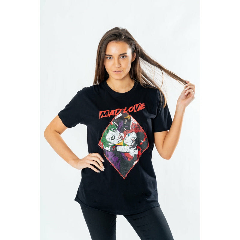 Harley Quinn Adult Black Mad Love T-Shirt