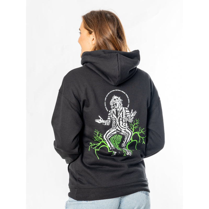 Beetlejuice Adult Unisex Black Front and Back World Tour Hoodie