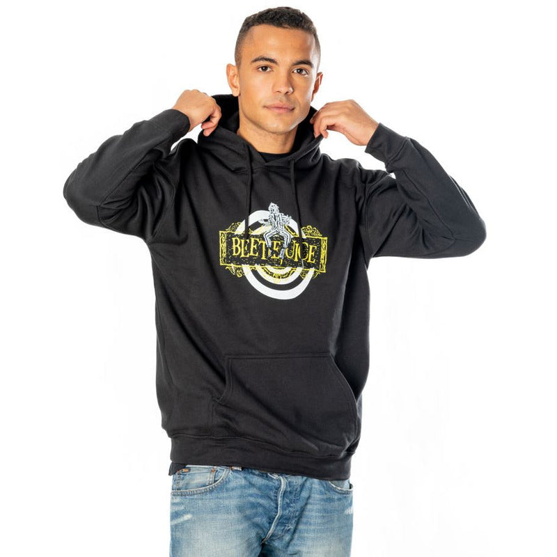 Beetlejuice Adult Unisex Black Spiral Hoodie