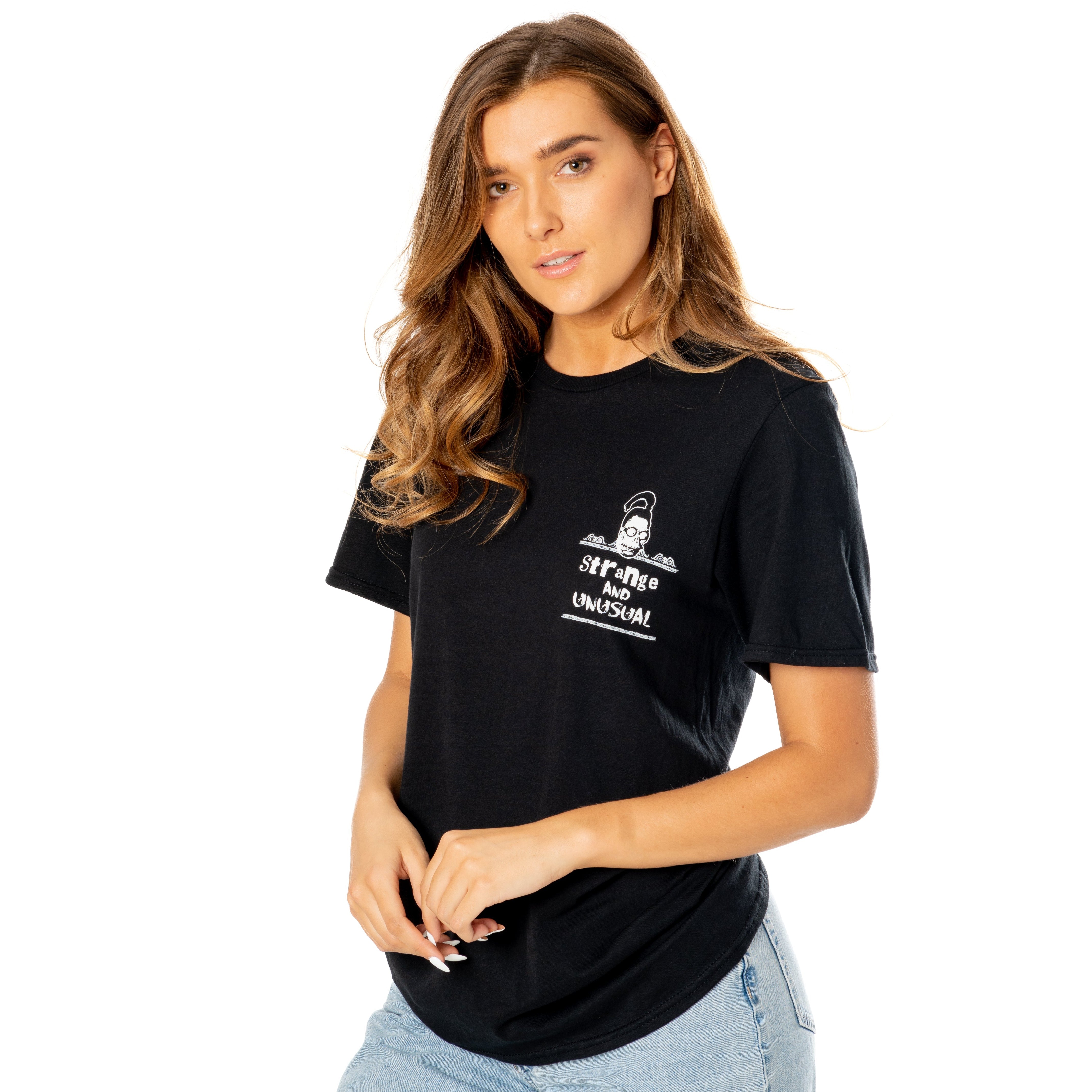 Beetlejuice Adult Unisex Black Front and Back Strange T-Shirt
