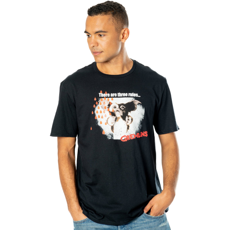 Gremlins Adult Unisex Black Front And Back Rules T-Shirt