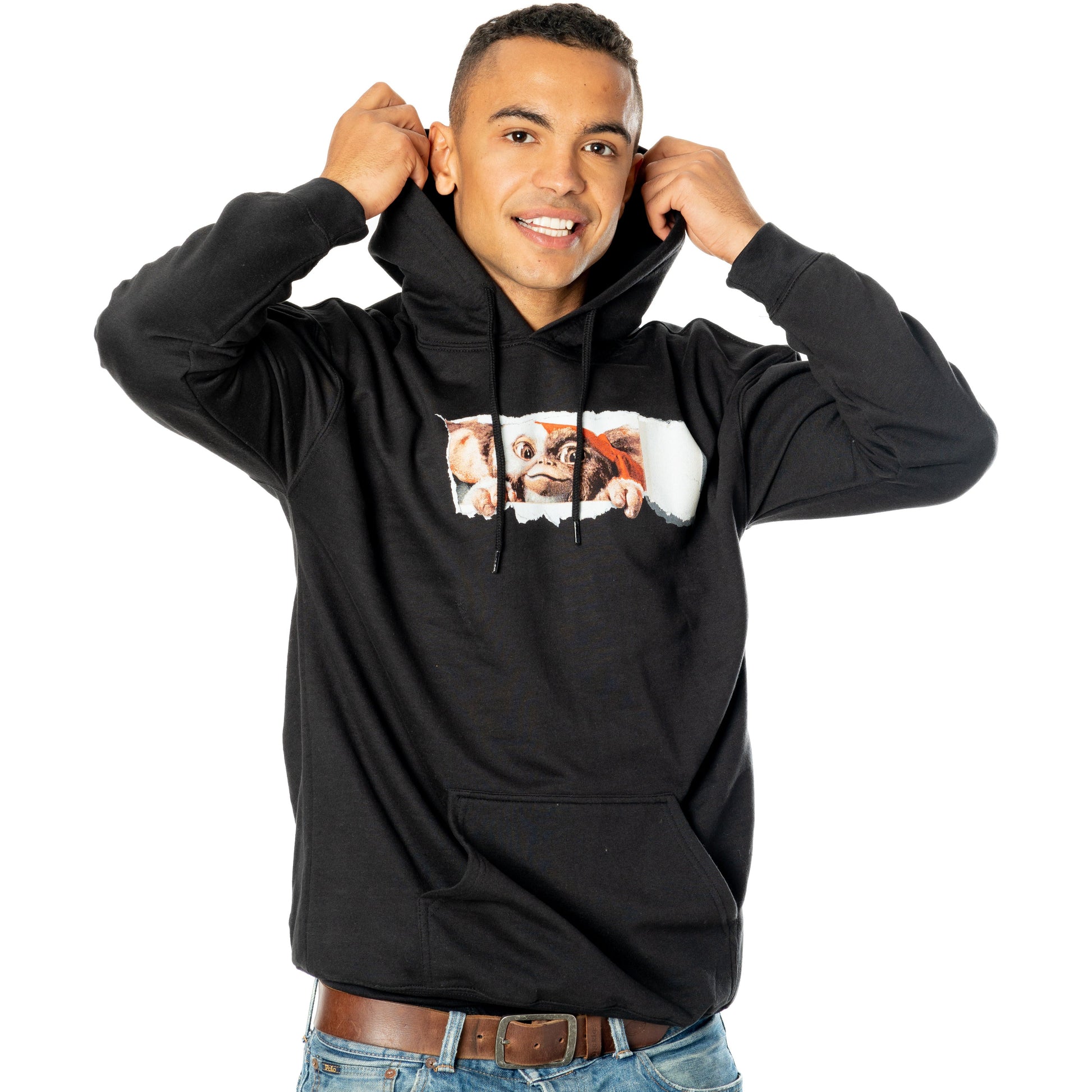 Gremlins Adult Unisex Black Front and Back Tear-Away Hoodie