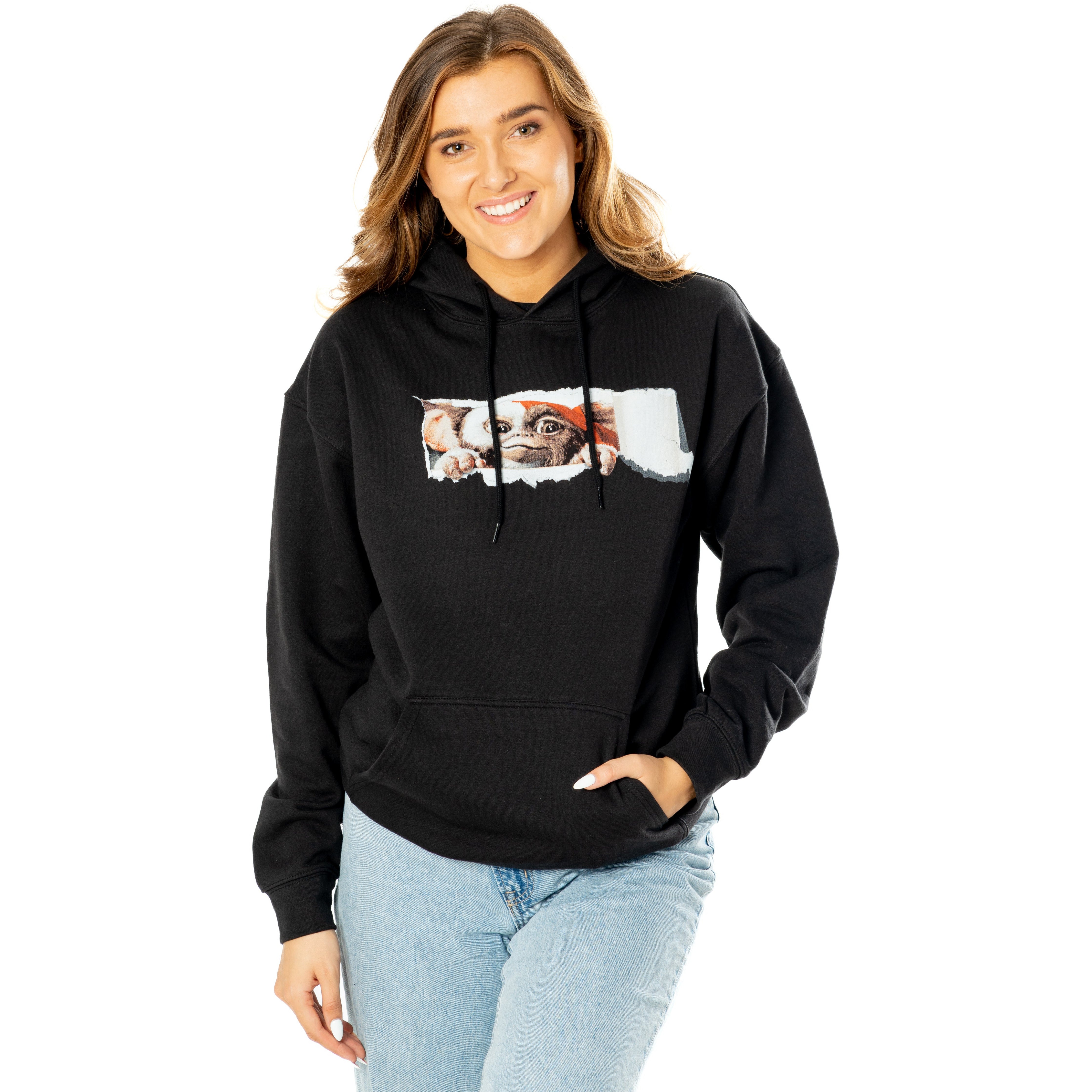 Gremlins Adult Unisex Black Front and Back Tear-Away Hoodie