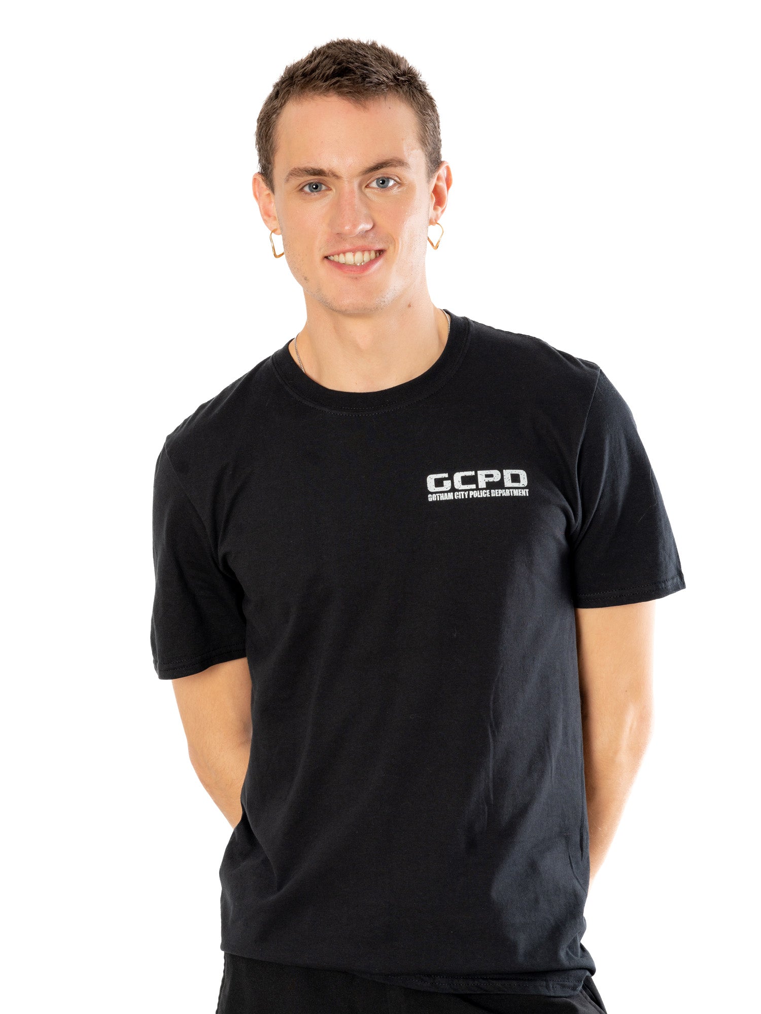 Arkham City Adult Unisex Black Front Back Gcpd Tshirt