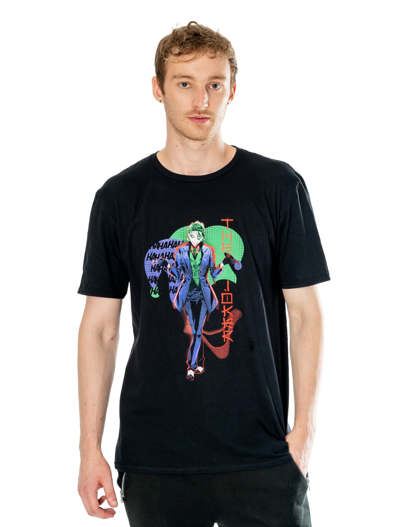 Joker Black Adult Anime Red Light T-Shirt