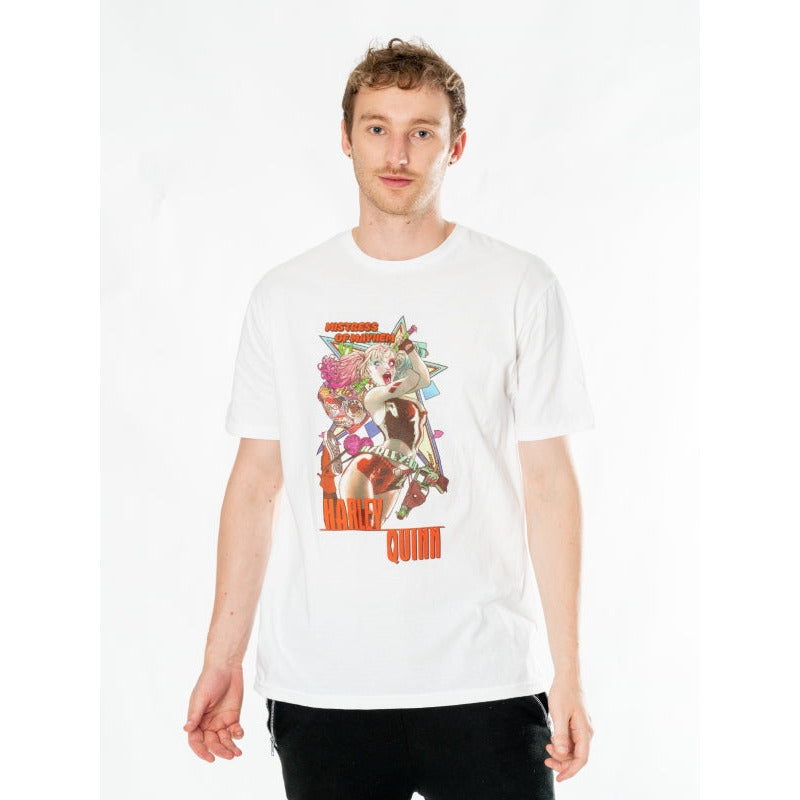 Harley Quinn White Adult Anime Mayhem T-Shirt