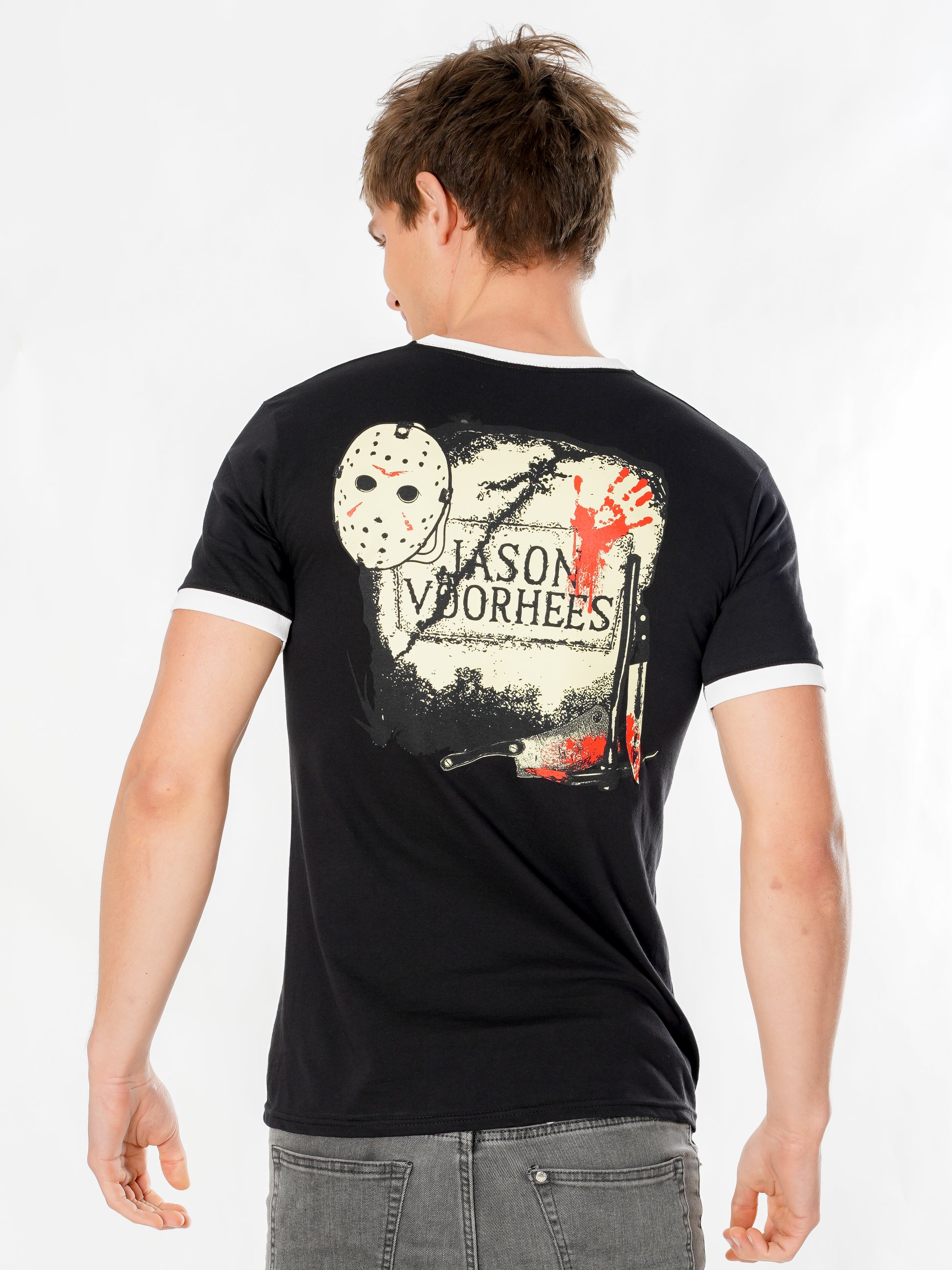 Friday The 13Th Life Ring Mask Reverse Tshirt
