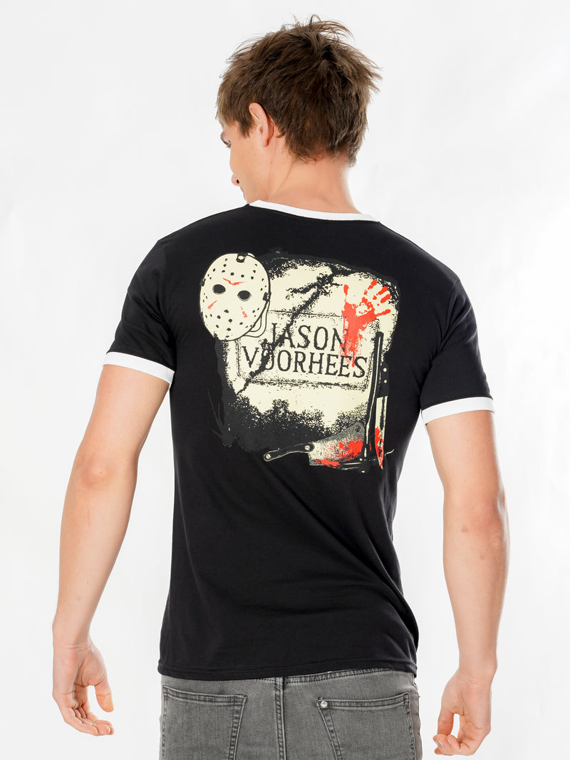 Friday The 13Th Life Ring Mask Reverse Tshirt