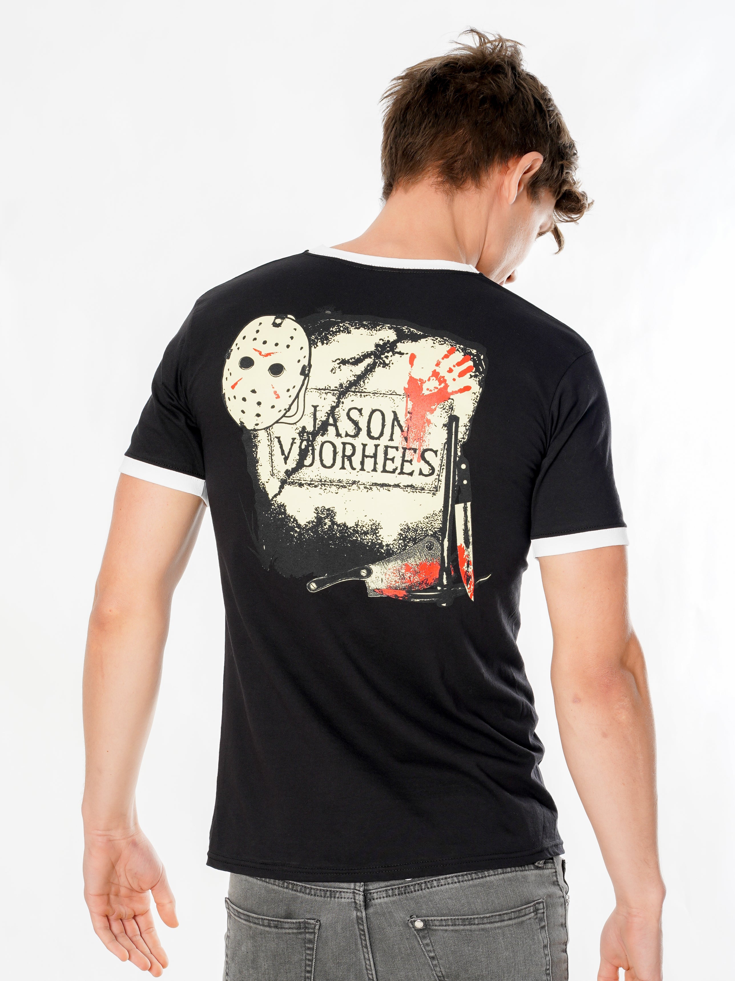 Friday The 13Th Life Ring Mask Reverse Tshirt