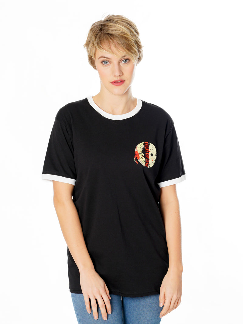 Friday The 13Th Life Ring Mask Reverse Tshirt
