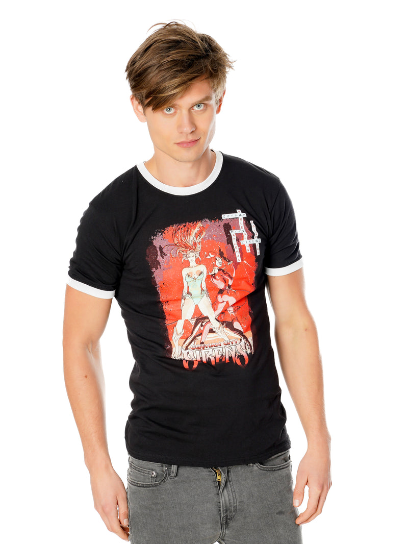 Sirens Crossword Black Ringer T-Shirt