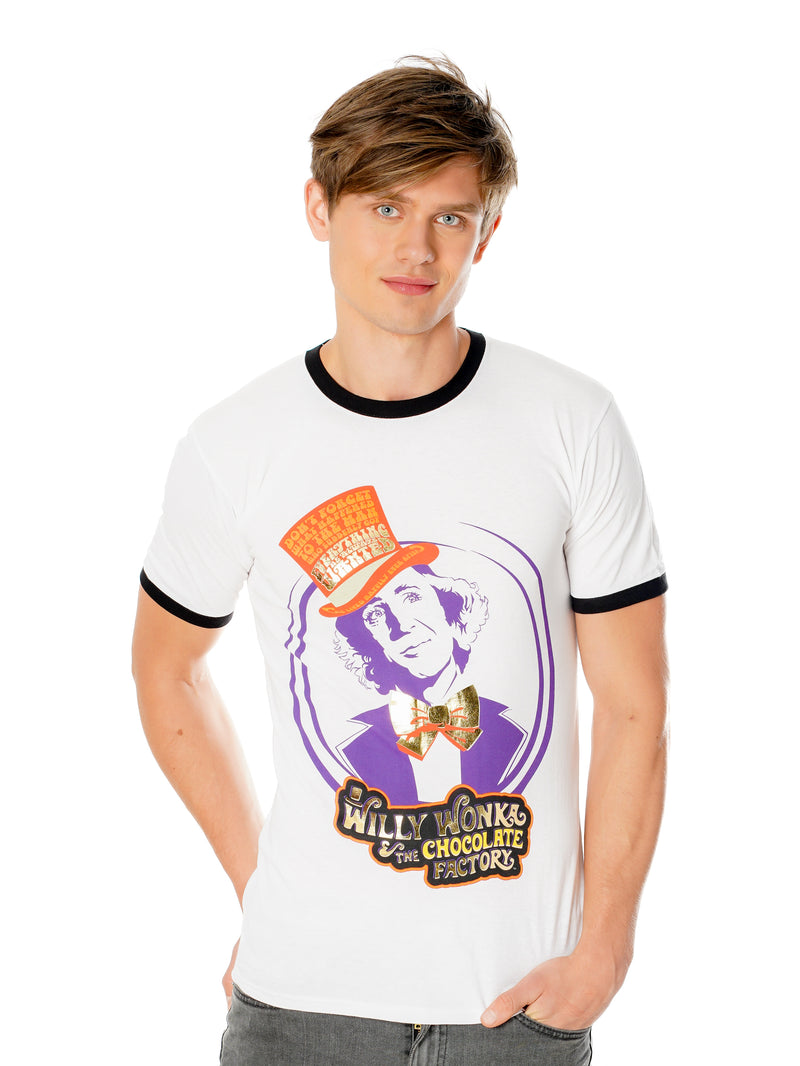 Willy Wonka Bowtie And Top Hat T-shirt