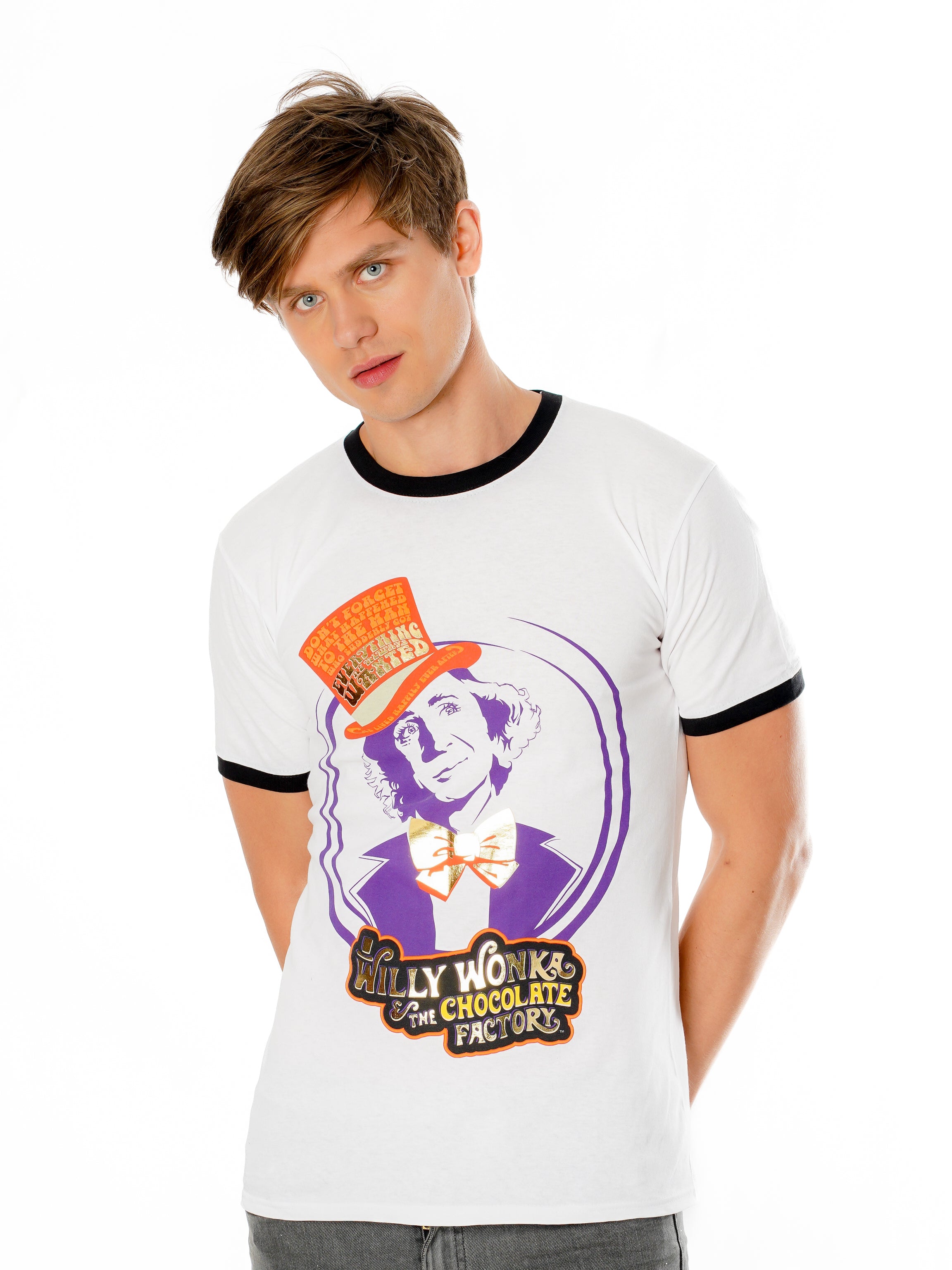 Willy Wonka Bowtie And Top Hat T-shirt