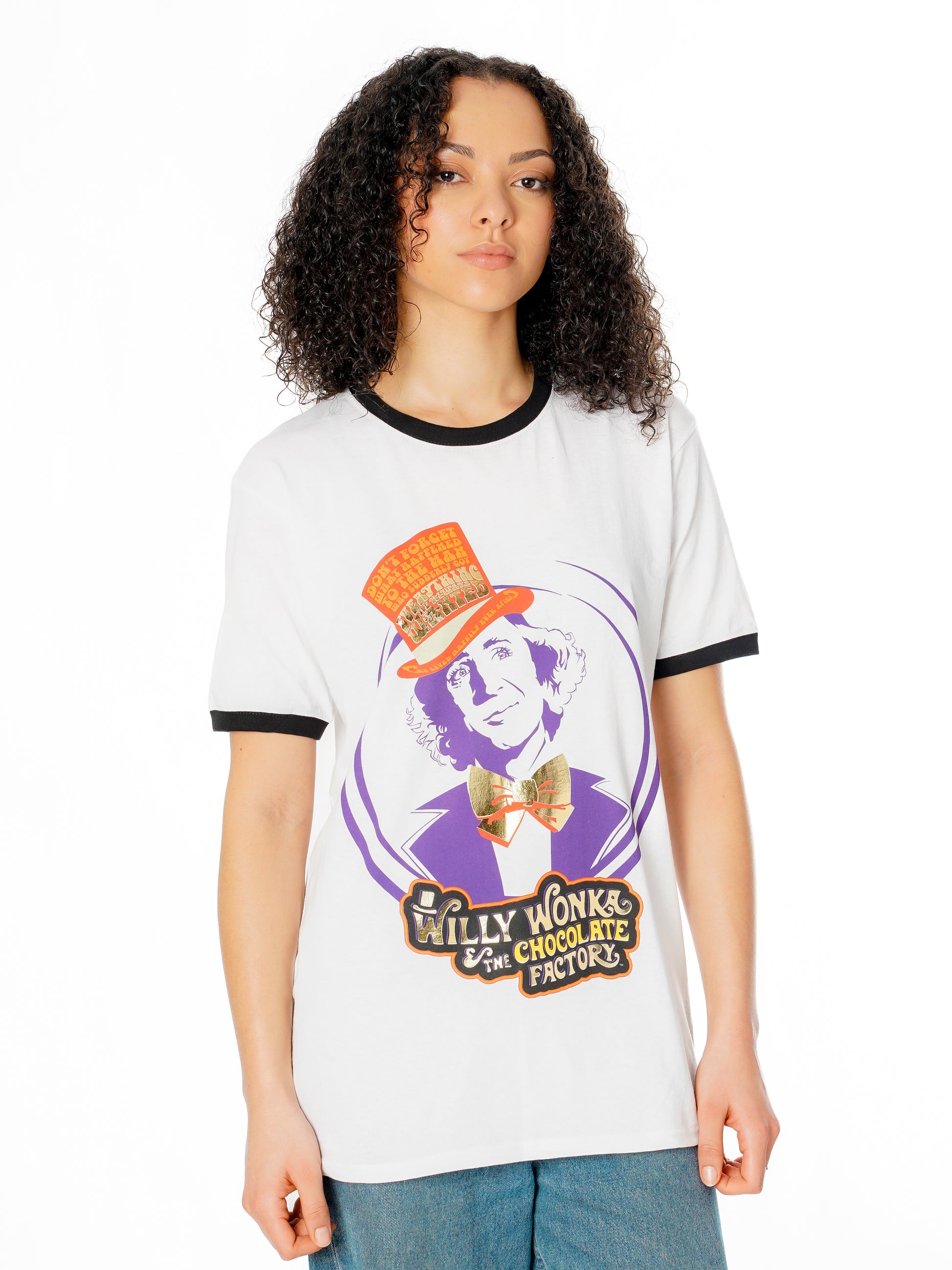 Willy Wonka Bowtie And Top Hat T-shirt