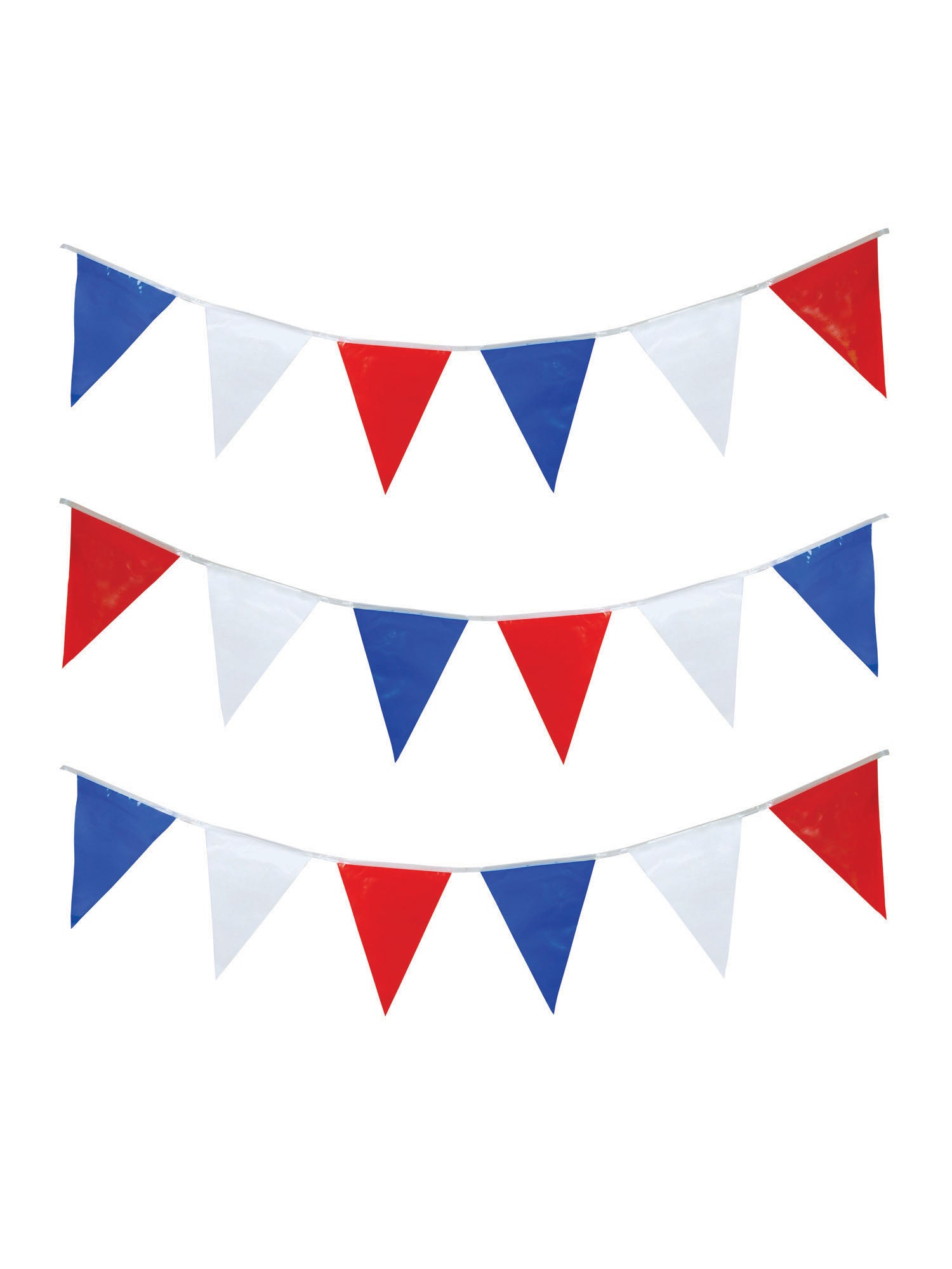 Bunting 15m R/W/B triangles