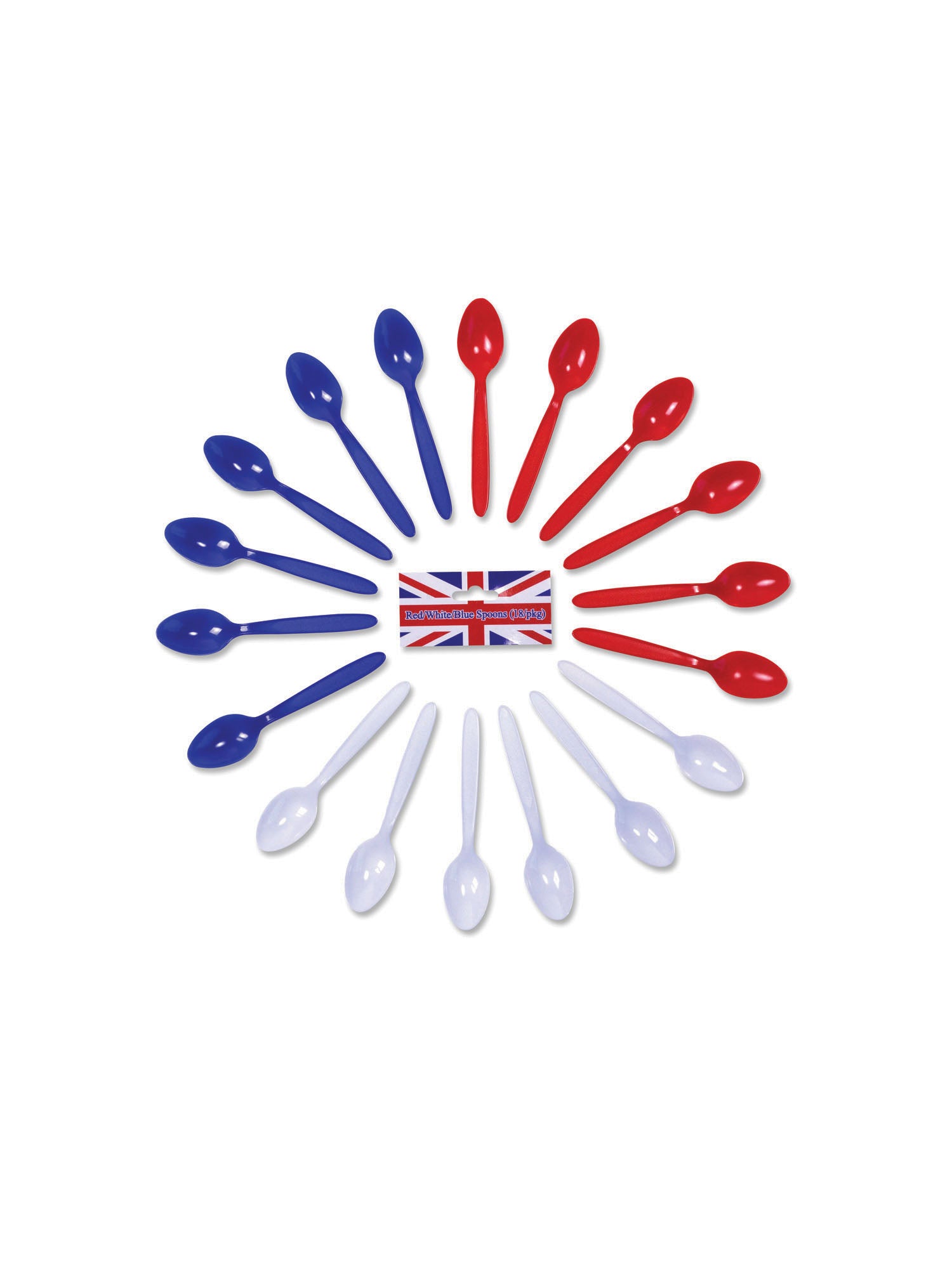 Red/White/Blue Spoons (18 Pkt)