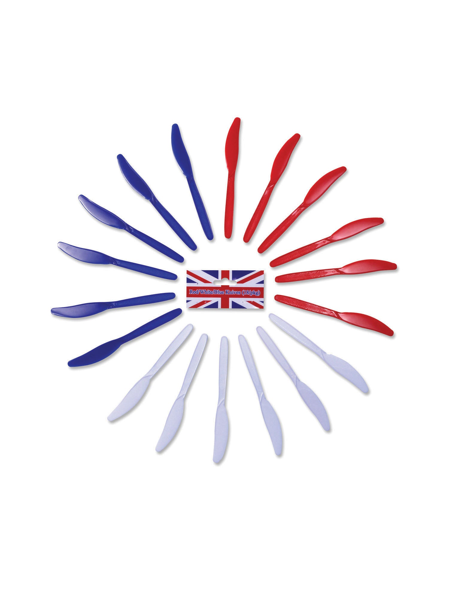 Red/White/Blue Knives (18 Pkt) ***