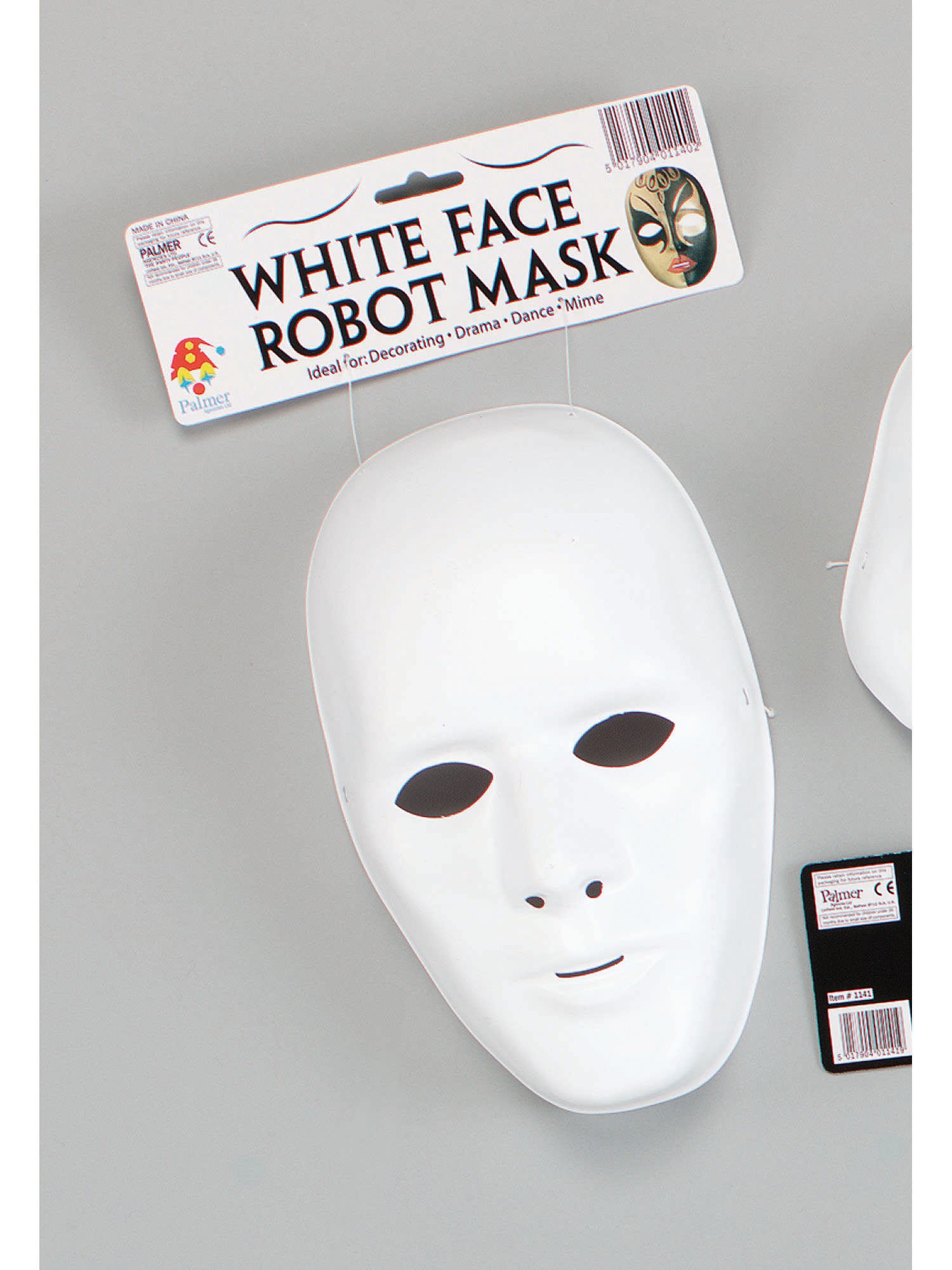 Deluxe Male Face Mask. White