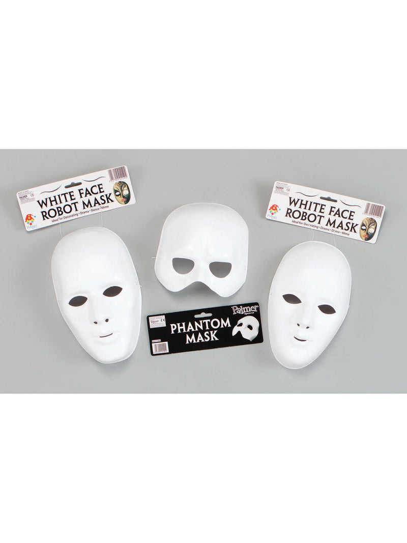 Deluxe Male Face Mask. White