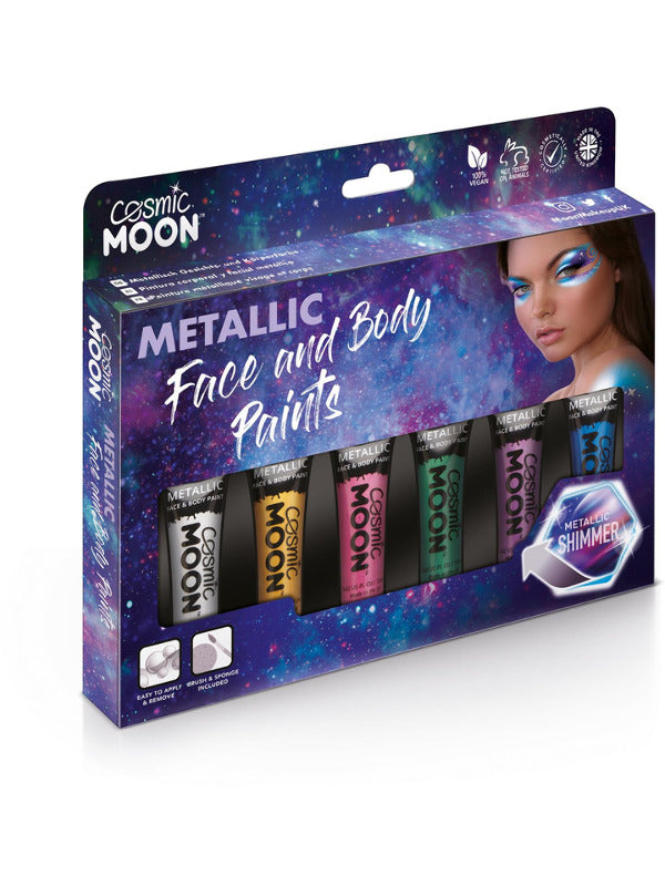 Cosmic Moon Metallic Face & Body Paint, Assorted - 2