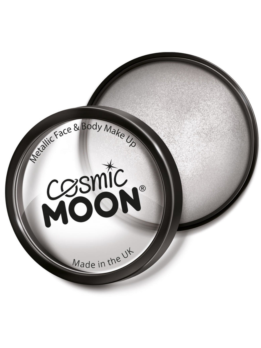 Cosmic Moon Metallic Pro Face Paint Cake Pots, Sil - 1