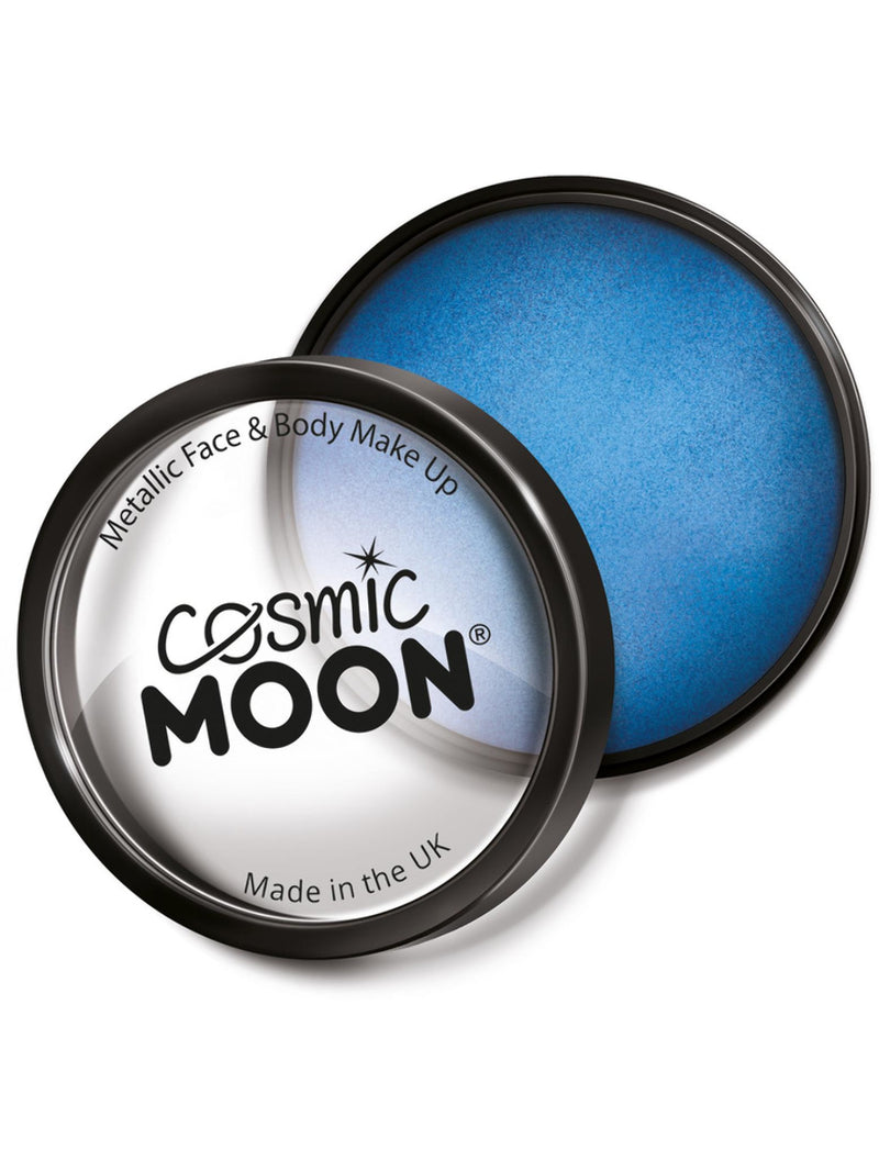 Cosmic Moon Metallic Pro Face Paint Cake Pots, Blu - 1