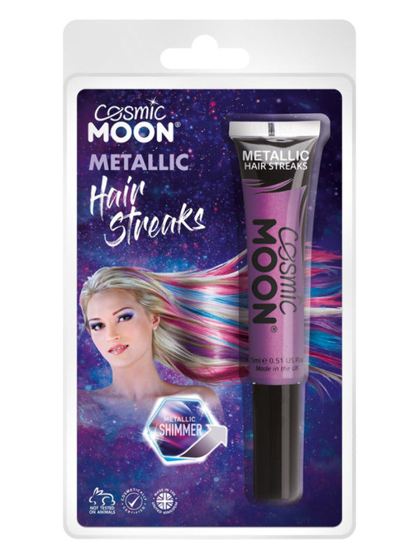 Cosmic Moon Metallic Hair Streaks, Purple - 2