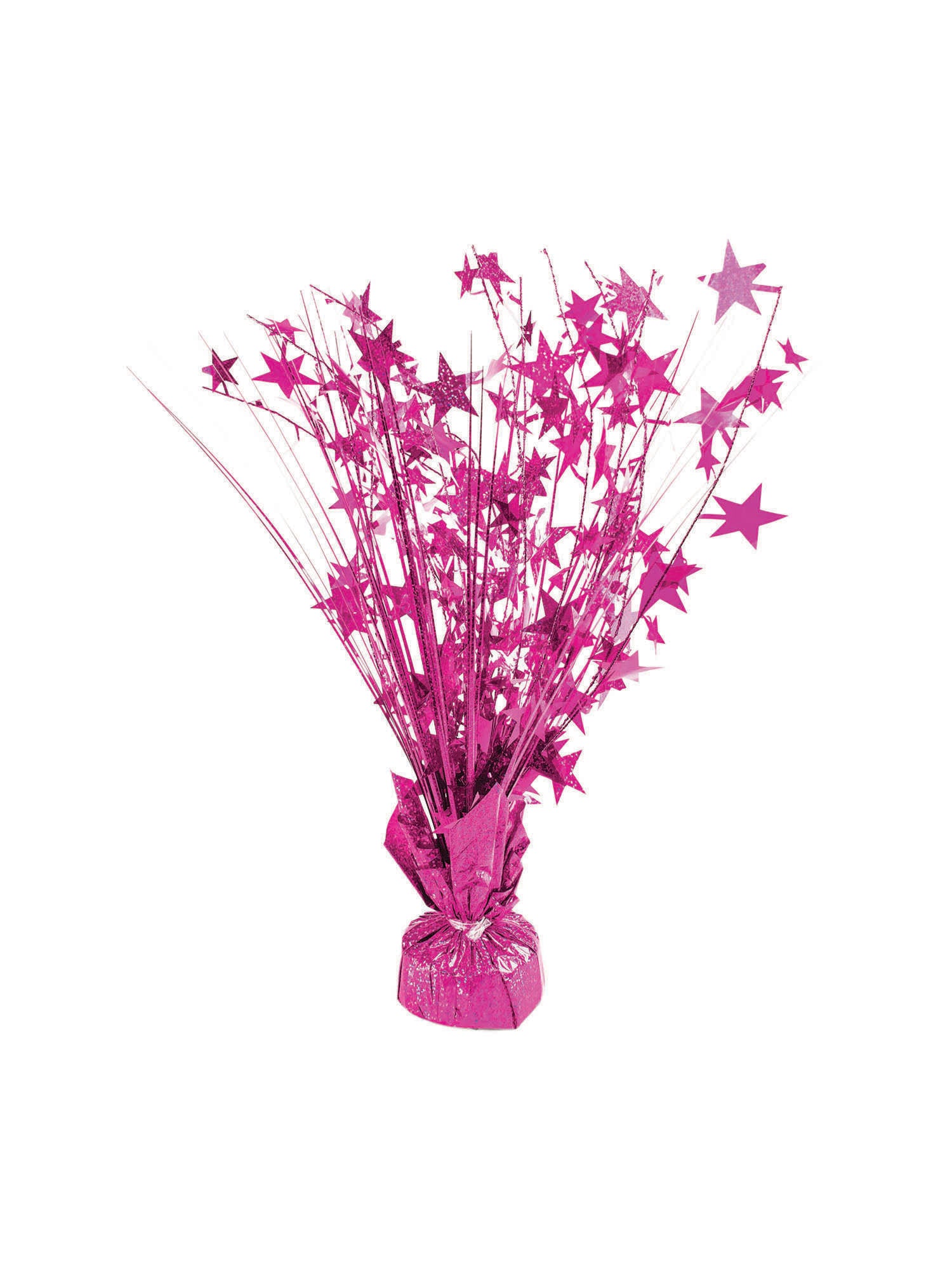Balloon Wght Star Hot Pnk Holographic