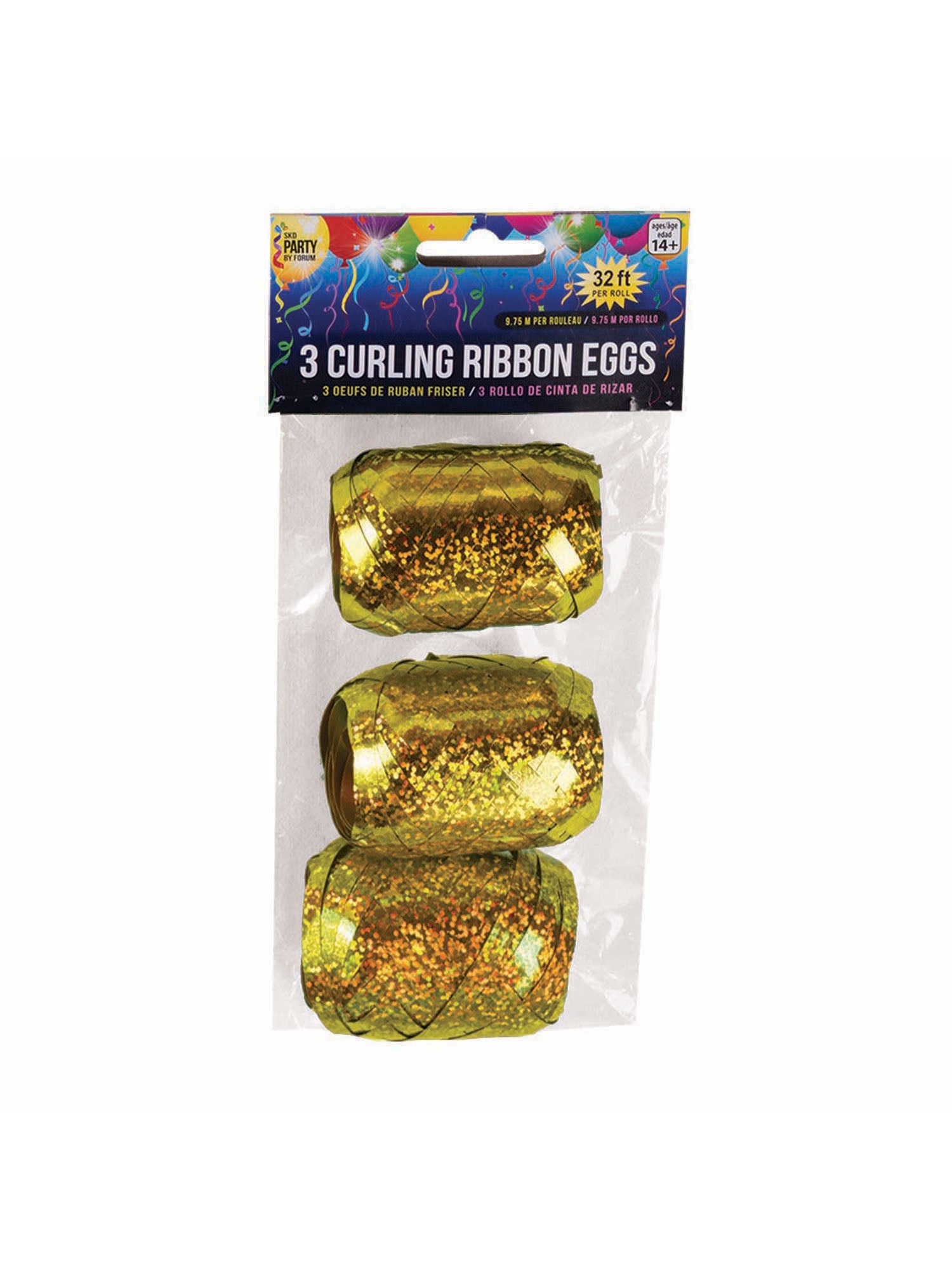 Curling Eggs Holographic Gold 3pk
