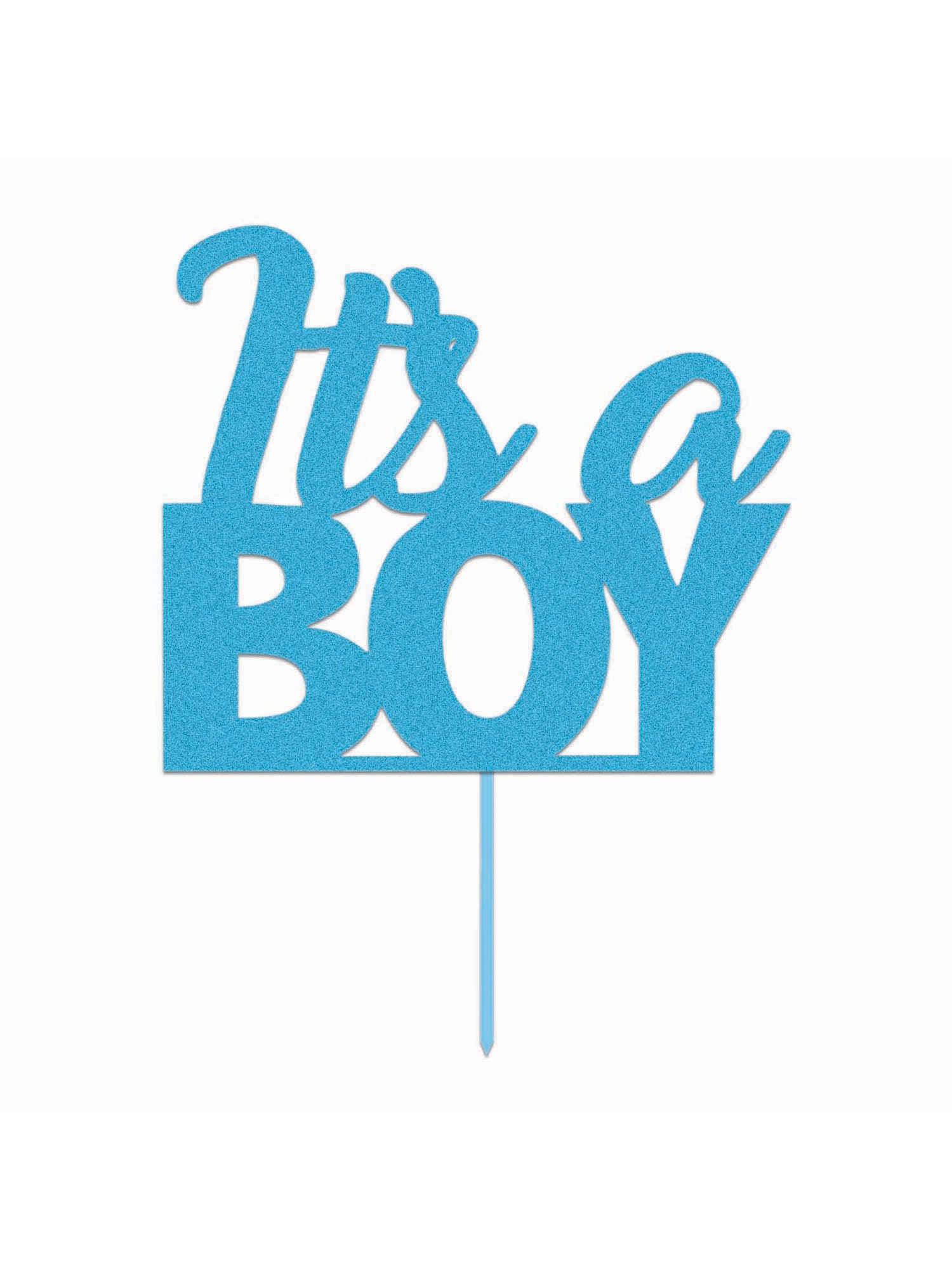 Diamond Cake Topper Lt Blu Ita a Boy