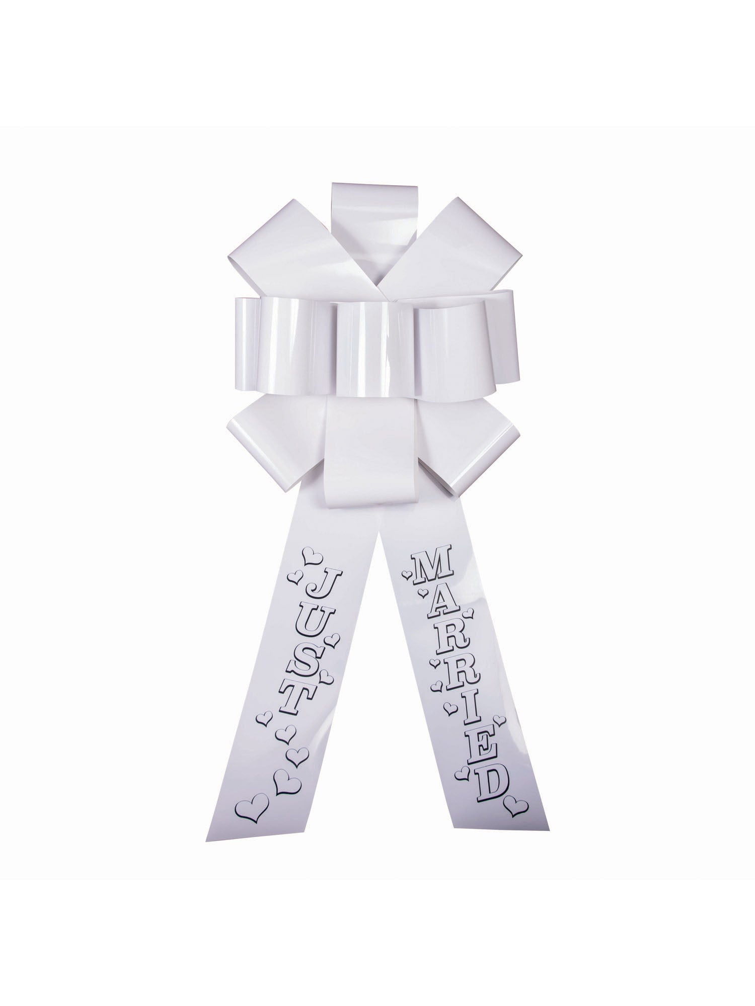 Celebration Door Bow Just Married Wht